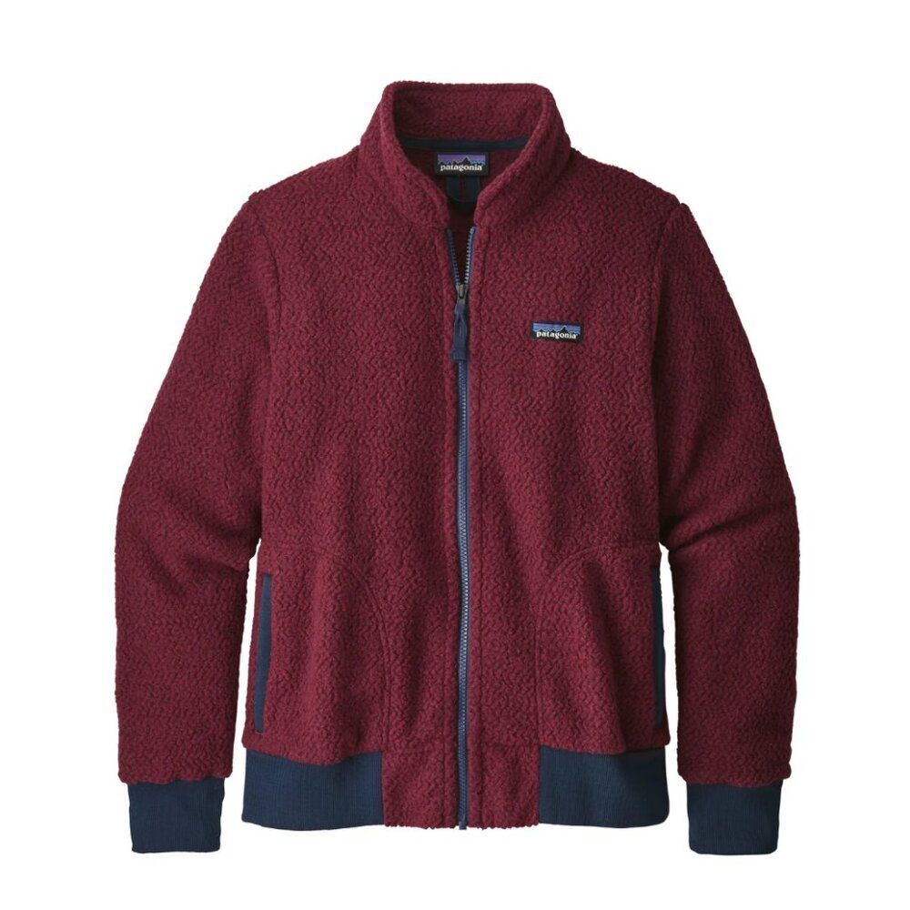 VGUC Patagonia Woolyster Maroon Full Zip Fleece Recycled Wool Blend Jacket S
